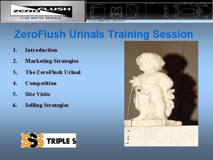 Zero. Flush Urinals Training Session 1. Introduction 2. Marketing Strategies 3. The Zero. Flush