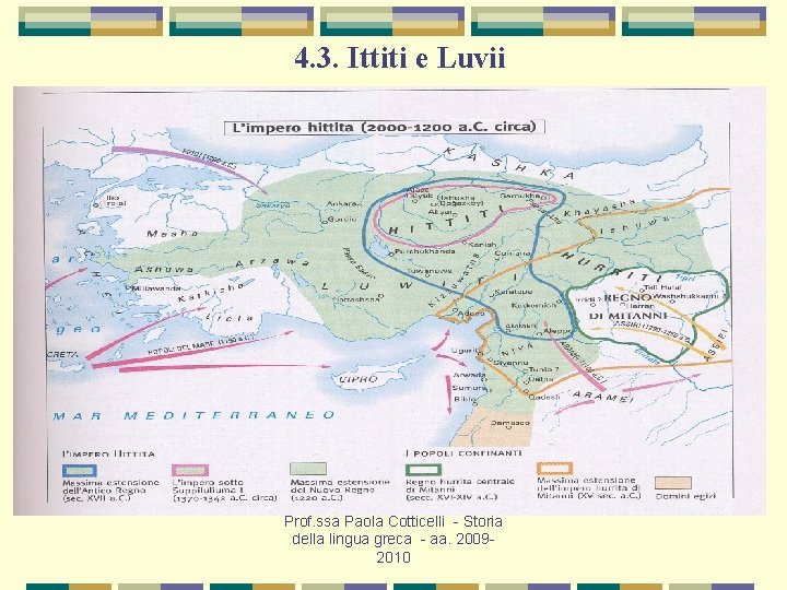 4. 3. Ittiti e Luvii Prof. ssa Paola Cotticelli - Storia della lingua greca