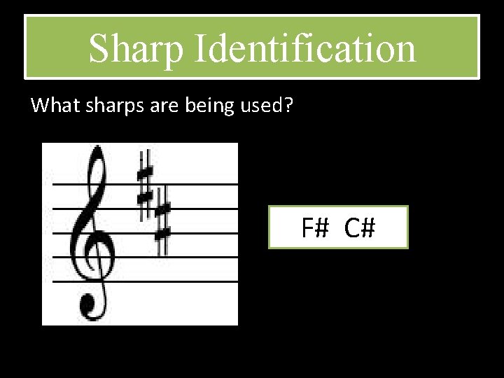 Sharp Identification What sharps are being used? F# C# 