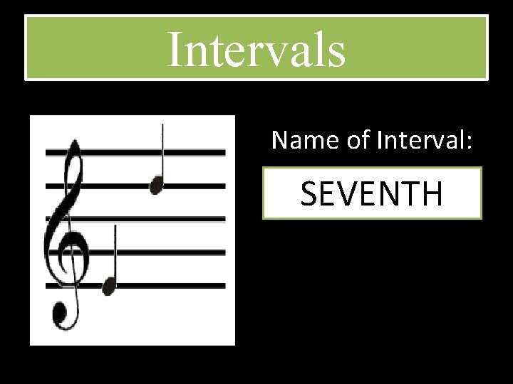 Intervals Name of Interval: SEVENTH 