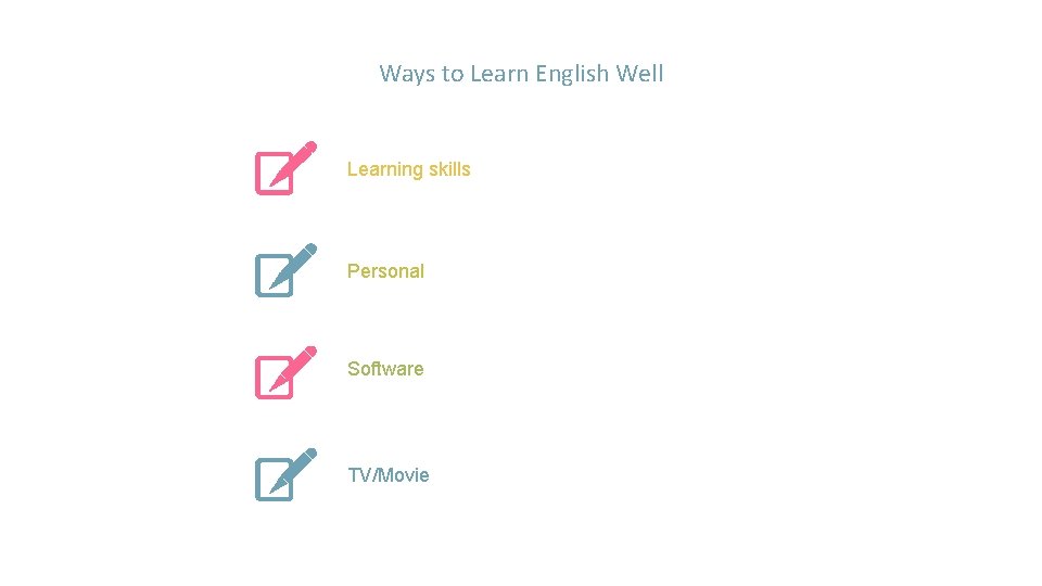 Ways to Learn English Well Learning skills Personal Software TV/Movie 