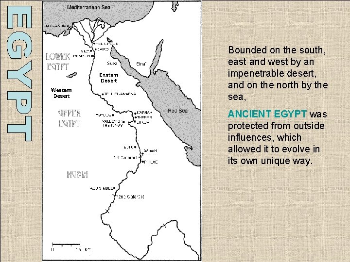 Bounded on the south, east and west by an impenetrable desert, and on the Bounded on the south, east and west by an impenetrable desert, and on the