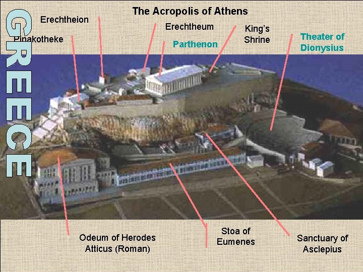 Erechtheion The Acropolis of Athens Pinakotheke Erechtheum Parthenon Odeum of Herodes Atticus (Roman) King’s Erechtheion The Acropolis of Athens Pinakotheke Erechtheum Parthenon Odeum of Herodes Atticus (Roman) King’s