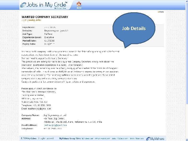 Job Details 