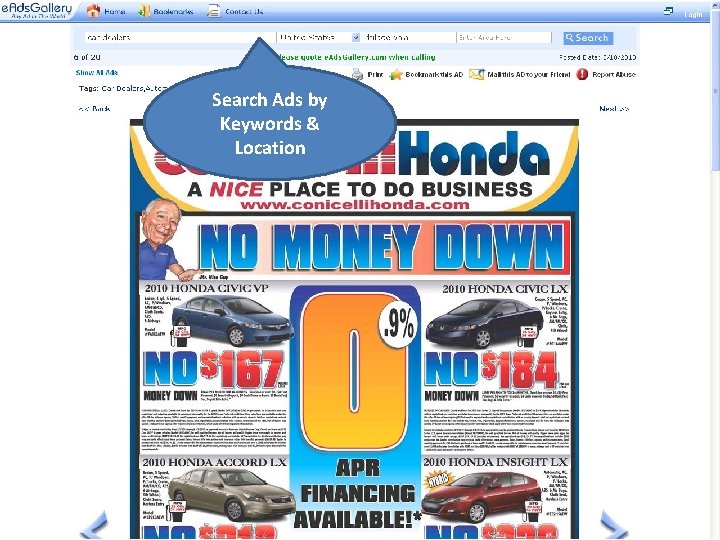 Search Ads by Keywords & Location 