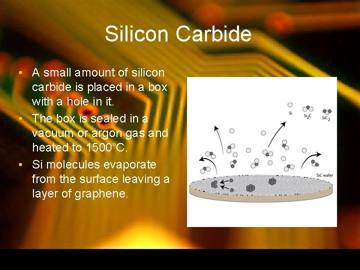 Silicon Carbide • A small amount of silicon carbide is placed in a box Silicon Carbide • A small amount of silicon carbide is placed in a box