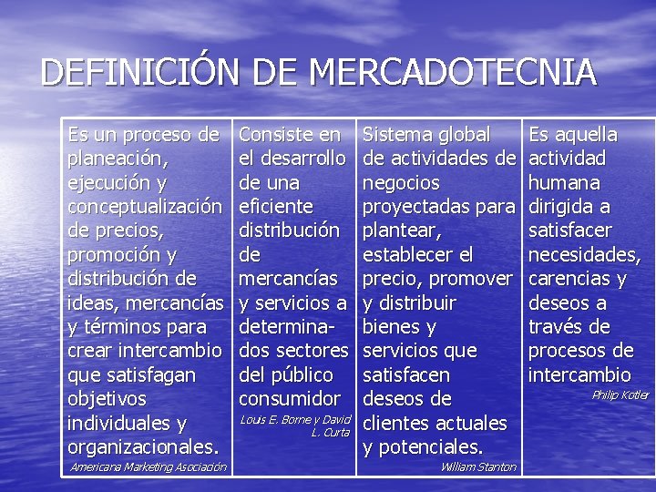 DEFINICIÓN DE MERCADOTECNIA Es un proceso de planeación, ejecución y conceptualización de precios, promoción DEFINICIÓN DE MERCADOTECNIA Es un proceso de planeación, ejecución y conceptualización de precios, promoción