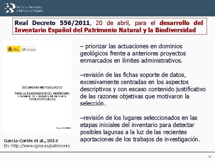 Real Decreto 556/2011, 20 de abril, para el desarrollo del Inventario Español del Patrimonio