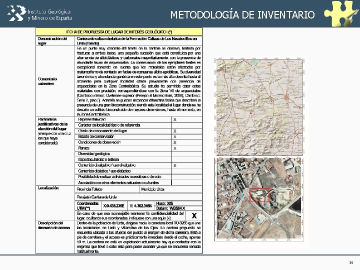 METODOLOGÍA DE INVENTARIO 30 