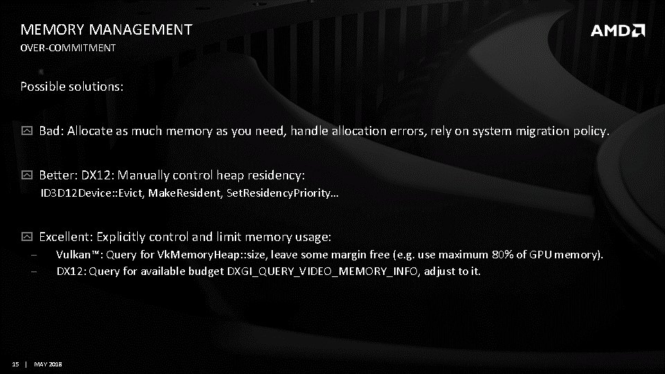 MEMORY MANAGEMENT OVER-COMMITMENT Possible solutions: Bad: Allocate as much memory as you need, handle MEMORY MANAGEMENT OVER-COMMITMENT Possible solutions: Bad: Allocate as much memory as you need, handle