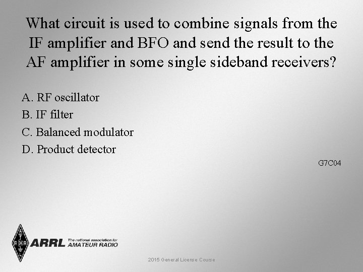 What circuit is used to combine signals from the IF amplifier and BFO and