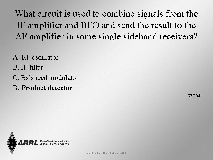 What circuit is used to combine signals from the IF amplifier and BFO and