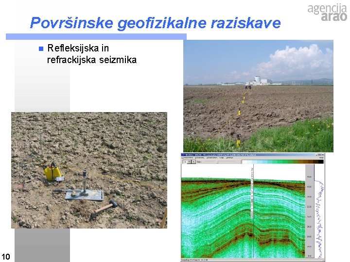 Površinske geofizikalne raziskave n 10 Refleksijska in refrackijska seizmika Površinske geofizikalne raziskave n 10 Refleksijska in refrackijska seizmika