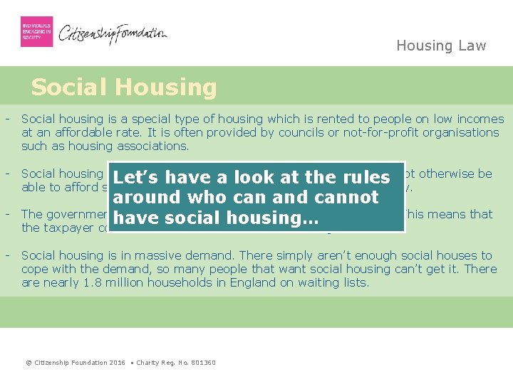 Housing Law Social Housing - Social housing is a special type of housing which