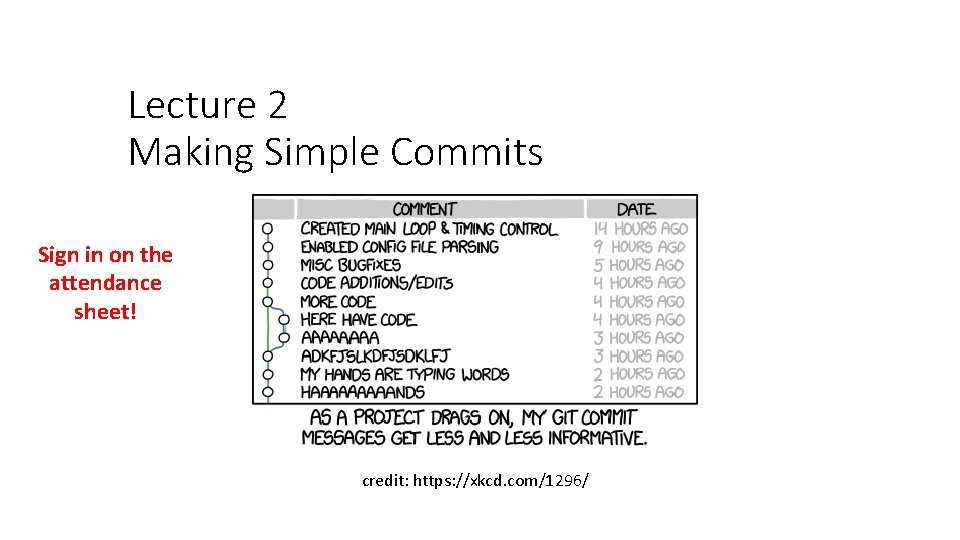 Lecture 2 Making Simple Commits Sign in on
