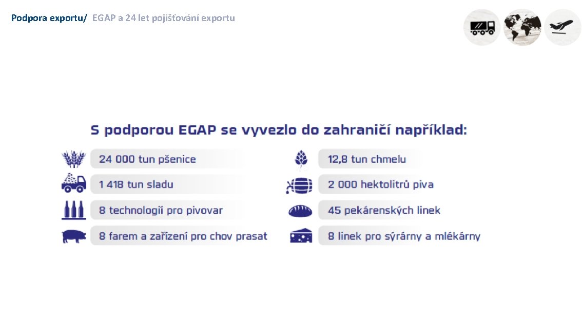 Podpora exportu/ EGAP a 24 let pojišťování exportu 