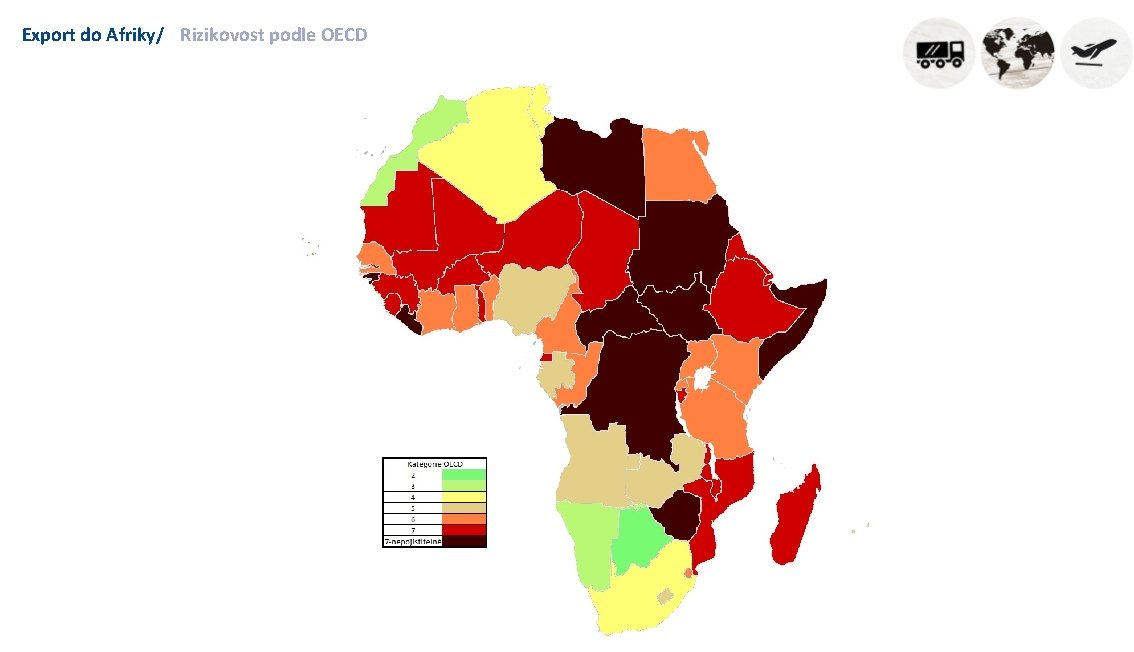 Export do Afriky/ Rizikovost podle OECD 