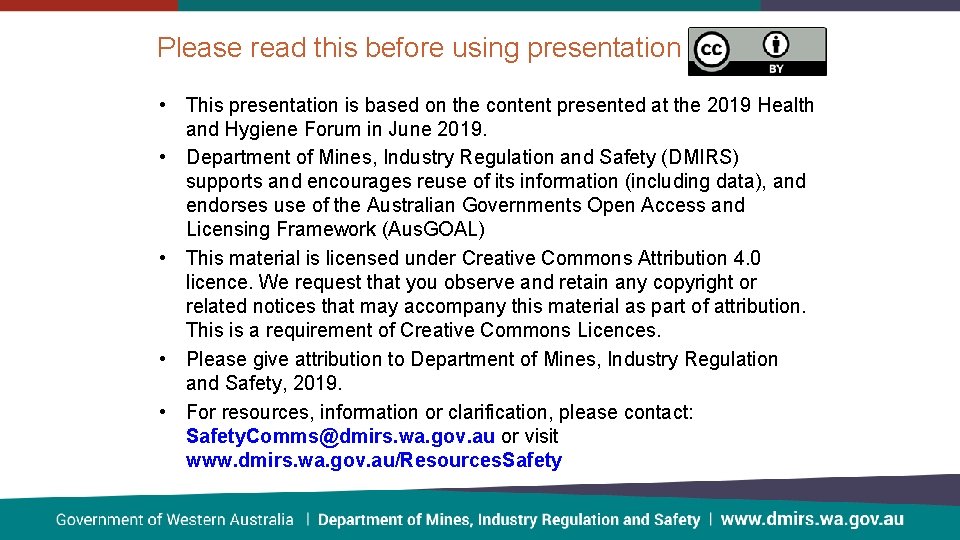 Please read this before using presentation • This presentation is based on the content