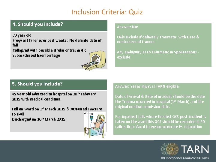 Inclusion Criteria: Quiz 4. Should you include? 70 year old Frequent faller over past Inclusion Criteria: Quiz 4. Should you include? 70 year old Frequent faller over past