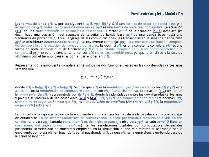 Envolvente Compleja y Modulación • 