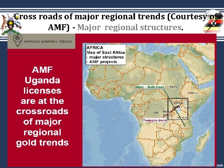 Cross roads of major regional trends (Courtesy of AMF) - Major regional structures. 