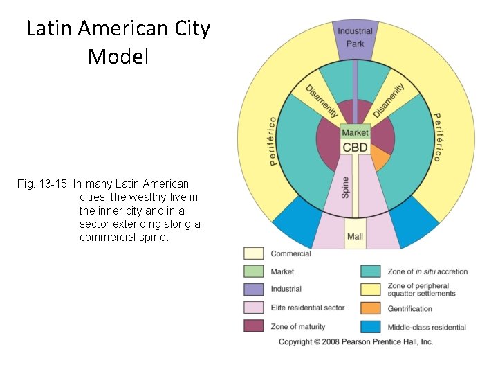 Latin American City Model Fig. 13 -15: In many Latin American cities, the wealthy