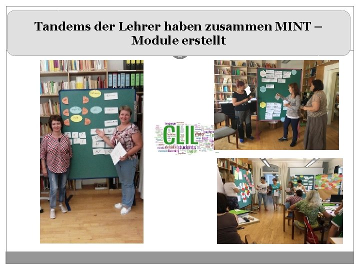 Tandems der Lehrer haben zusammen MINT – Module erstellt Tandems der Lehrer haben zusammen MINT – Module erstellt