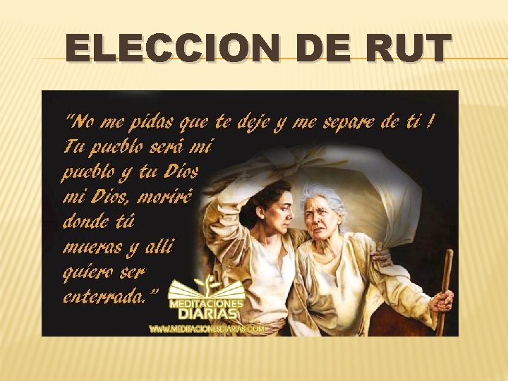 ELECCION DE RUT 