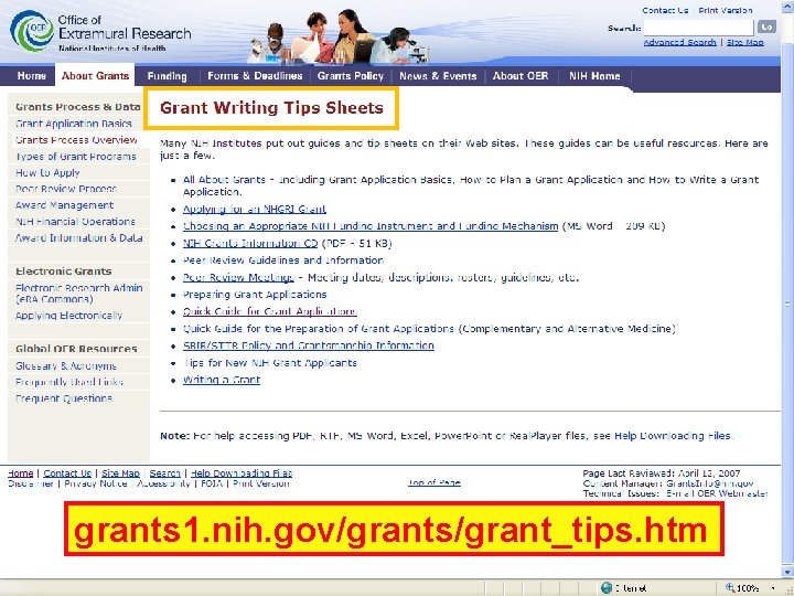 grants 1. nih. gov/grants/grant_tips. htm NIH Regional Seminars June 2013 