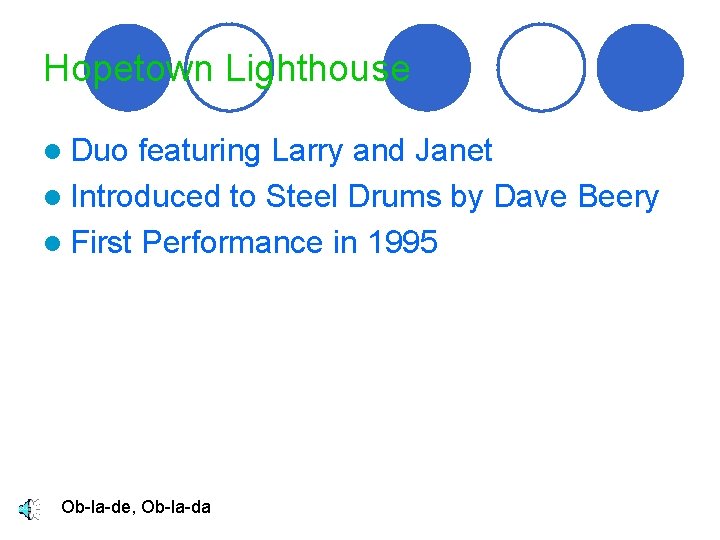 Hopetown Lighthouse l Duo featuring Larry and Janet l Introduced to Steel Drums by