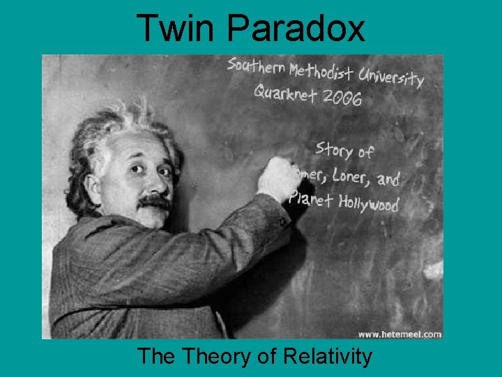 Twin Paradox Theory of Relativity 