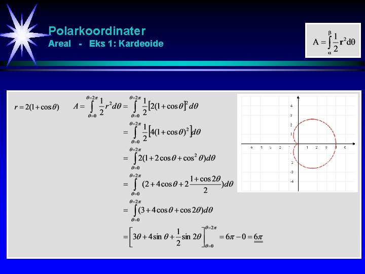 Polarkoordinater Areal - Eks 1: Kardeoide 