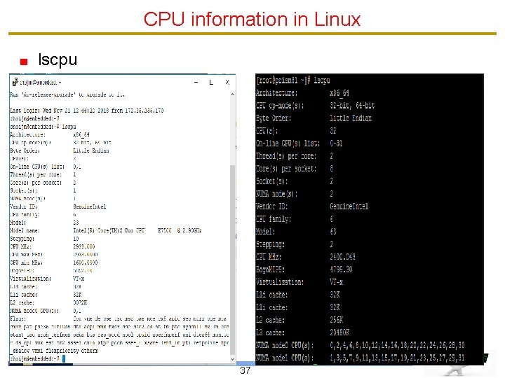 CPU information in Linux lscpu 37 CPU information in Linux lscpu 37