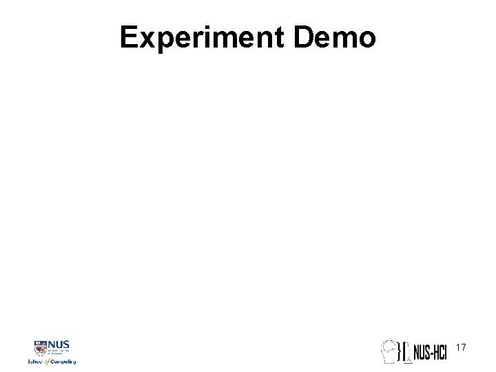 Experiment Demo 17 Experiment Demo 17