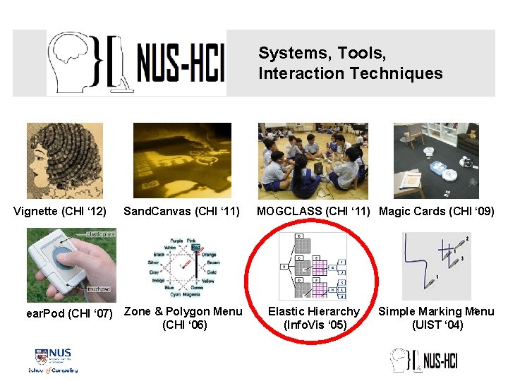 Systems, Tools, Interaction Techniques Vignette (CHI ‘ 12) Sand. Canvas (CHI ‘ 11) ear. Systems, Tools, Interaction Techniques Vignette (CHI ‘ 12) Sand. Canvas (CHI ‘ 11) ear.