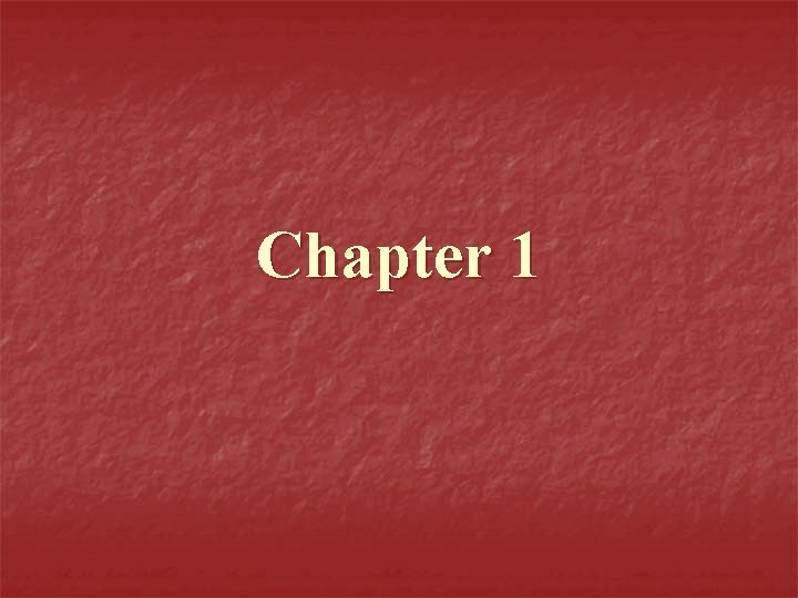 Chapter 1 