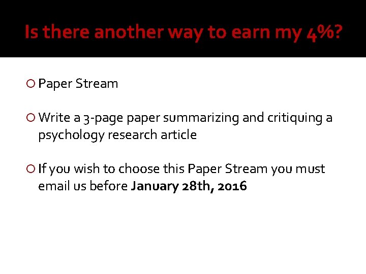 Is there another way to earn my 4%? Paper Stream Write a 3 -page