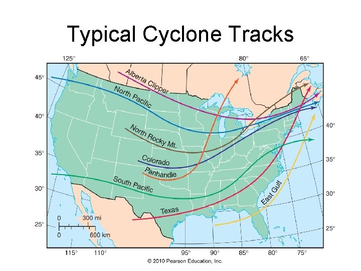 Typical Cyclone Tracks 