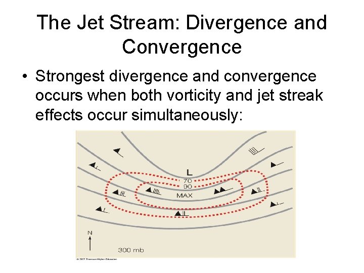 The Jet Stream: Divergence and Convergence • Strongest divergence and convergence occurs when both