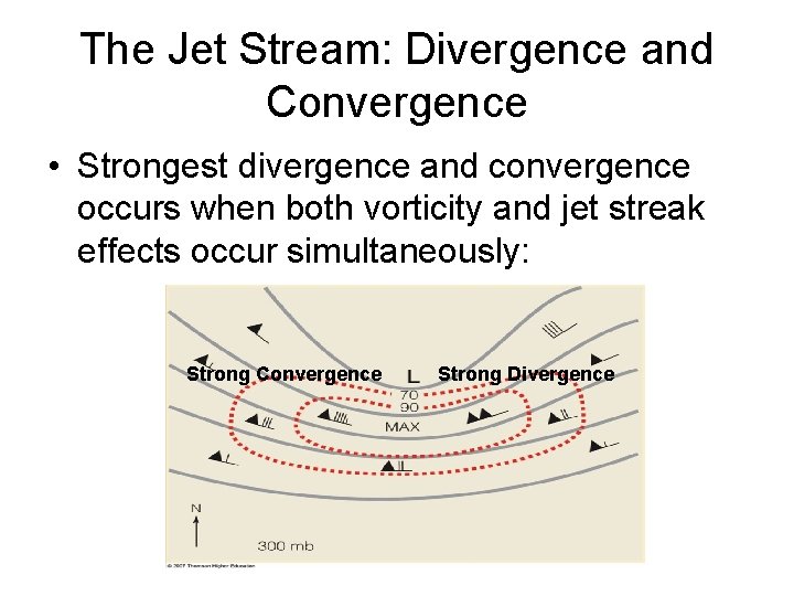 The Jet Stream: Divergence and Convergence • Strongest divergence and convergence occurs when both