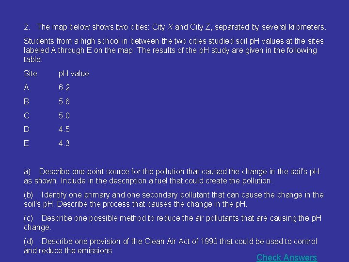 2. The map below shows two cities: City X and City Z, separated by 2. The map below shows two cities: City X and City Z, separated by