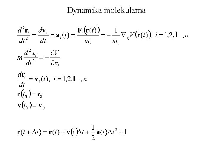 Dynamika molekularna 