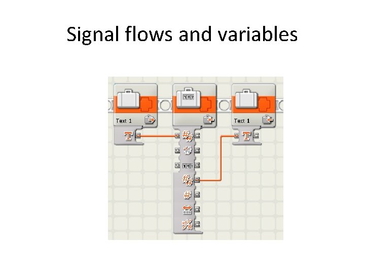 Signal flows and variables 