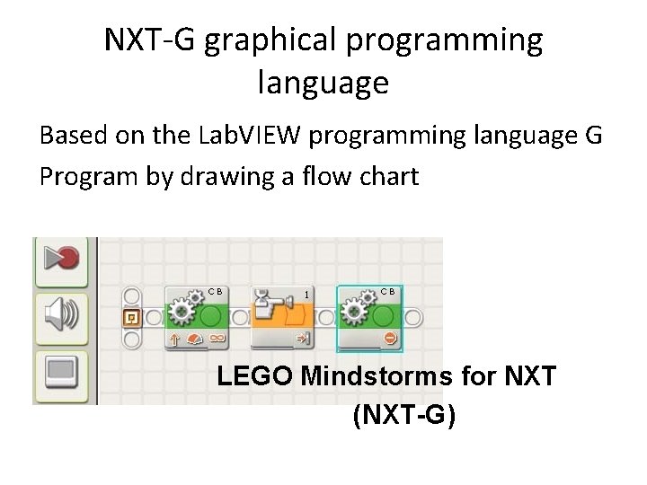 NXT-G graphical programming language Based on the Lab. VIEW programming language G Program by