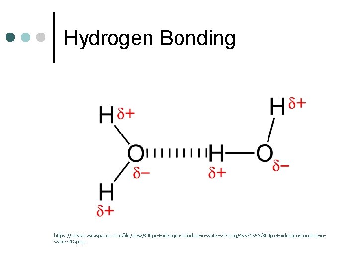 Hydrogen Bonding https: //vinstan. wikispaces. com/file/view/800 px-Hydrogen-bonding-in-water-2 D. png/46631659/800 px-Hydrogen-bonding-inwater-2 D. png 