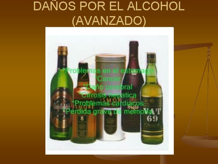 DAÑOS POR EL ALCOHOL (AVANZADO) 