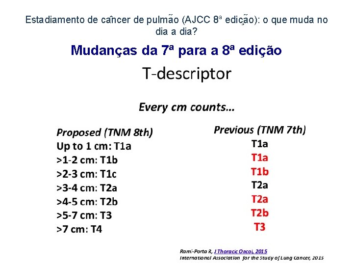 Estadiamento de ca ncer de pulma o (AJCC 8 a edic a o): o