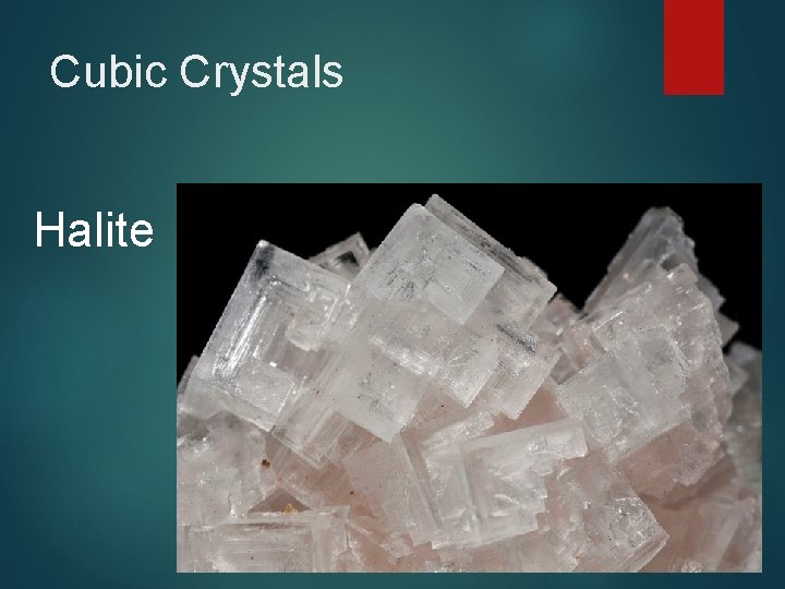 Cubic Crystals Halite 