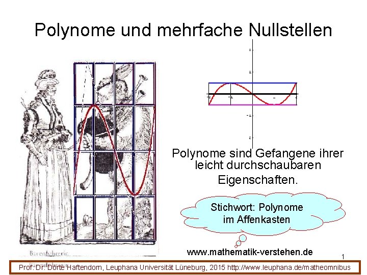 Polynome und mehrfache Nullstellen Polynome sind Gefangene ihrer leicht durchschaubaren Eigenschaften. Stichwort: Polynome im
