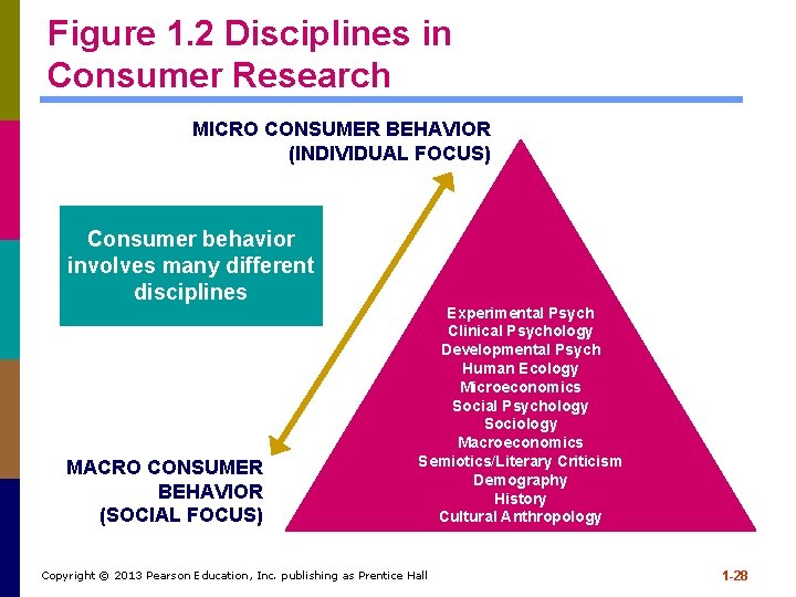 Figure 1. 2 Disciplines in Consumer Research MICRO CONSUMER BEHAVIOR (INDIVIDUAL FOCUS) Consumer behavior